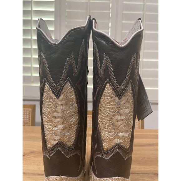 Tanner Mark Women's Horma 960 Western Boots Brown Leather Blunt Toe Size 8 NIB - Picture 8 of 16